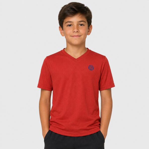 Bidi Badu Evin Tech Round-Neck Boy's Tennis Tee B369003203-RDBL