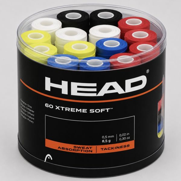 Head Extreme Soft Mixed Box x 60 Tennis Overgrips 285425