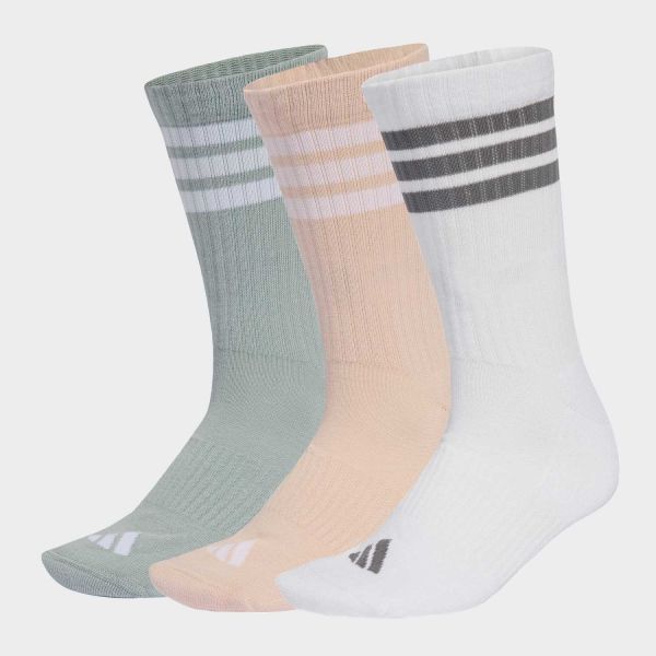 adidas 3 Stripes Cushioned Sportswear Crew Socks x 3 KF4552