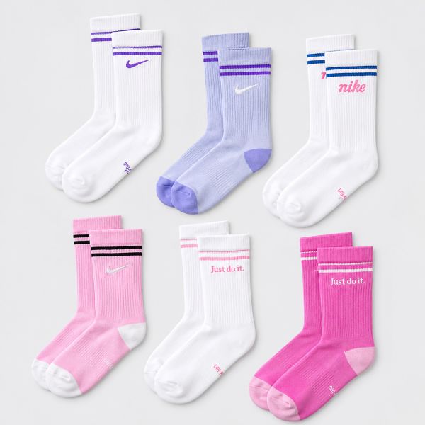 Nike Everyday Kids' Cushioned Crew Socks x 6 IV6017-903